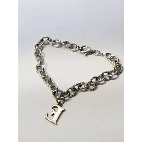 Bracelet 925 sterling with E charm
